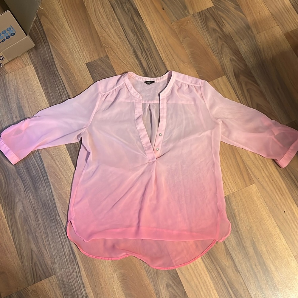 Denver Hayes pink see through blouse